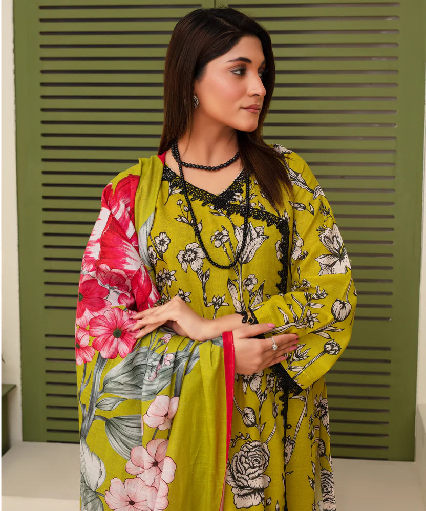 Khaddar Unstitched Suit with All-Over Digital Print | 902