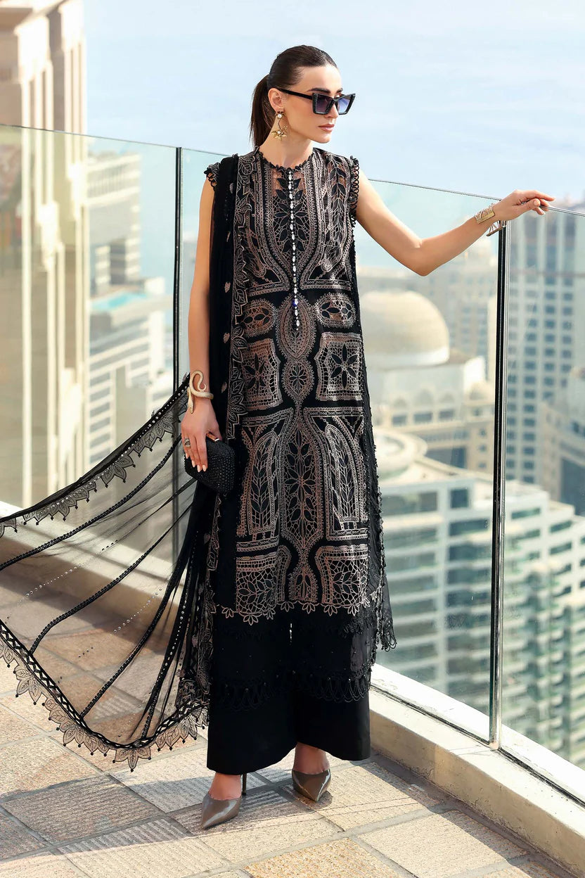 Majestic Chikankari Embroidered Lawn 3-Piece Suit with Chiffon Embroidered Dupatta – 5331
