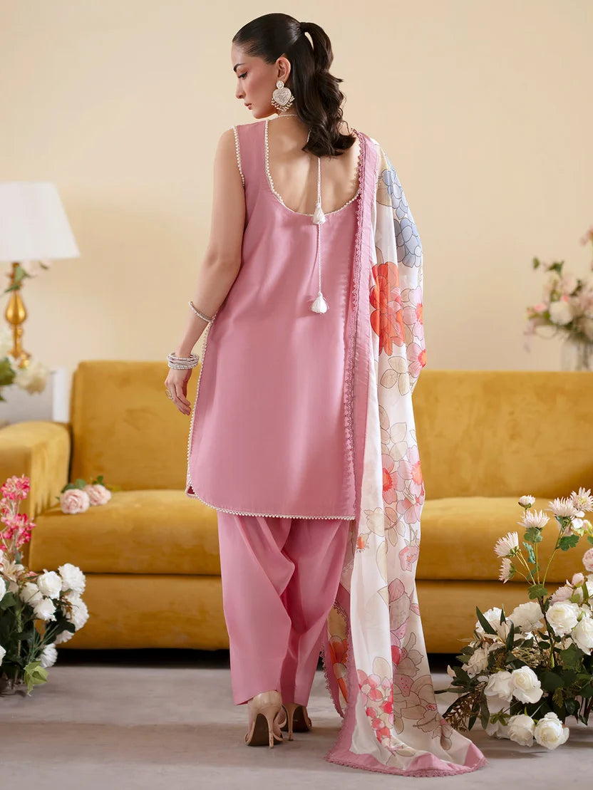 Resplendent Embroidered Lawn 3-Piece Suit with Chiffon Digital Printed Dupatta – 5224