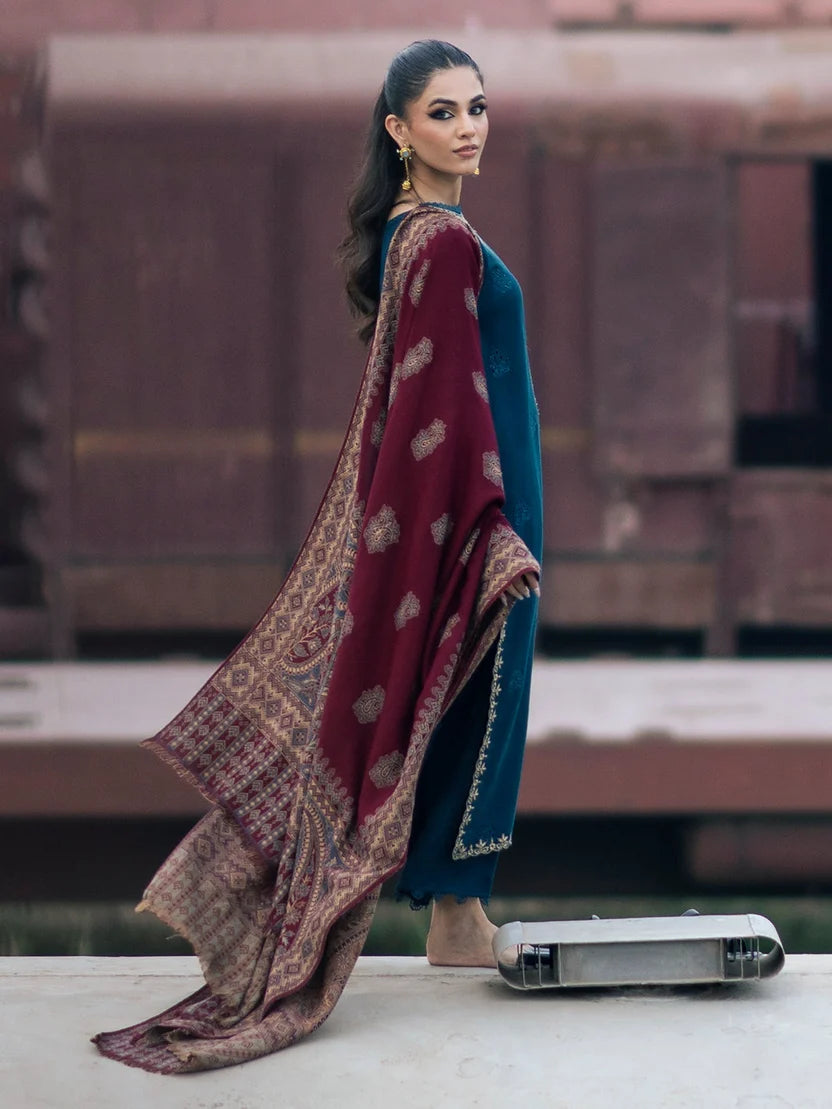 Regal Chikankari Embroidered Lawn 3-Piece Suit with Digital Printed Jacquard Dupatta – 5217
