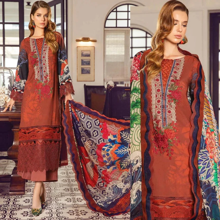 Unstitched Lawn 3-Piece Suit 778 – Printed Shirt, Dupatta & Trouser | Everyday Elegance Collection