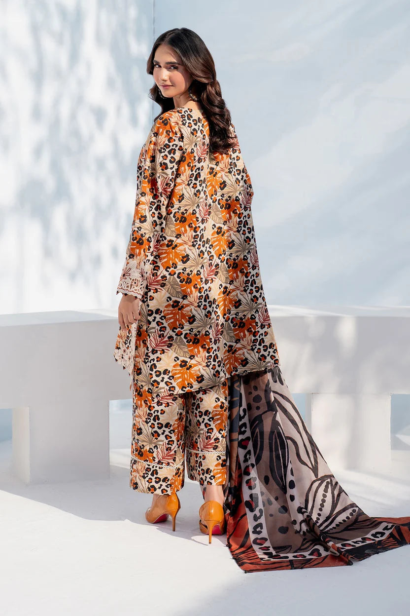 3PC Karandi Digital Printed Suit with Printed Dupatta & Trouser — 1702