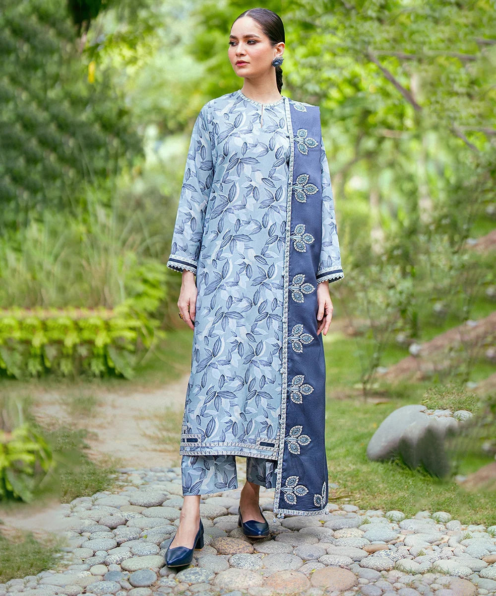 Lawn Zarri Digitally Printed 3-Piece Unstitched Suit 1527 with Printed Voile Dupatta