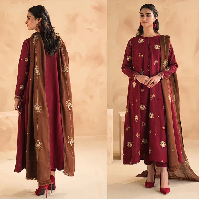 Pure Embroidered Lawn 3-Piece Suit with Lawn Embroidered Dupatta – 5179
