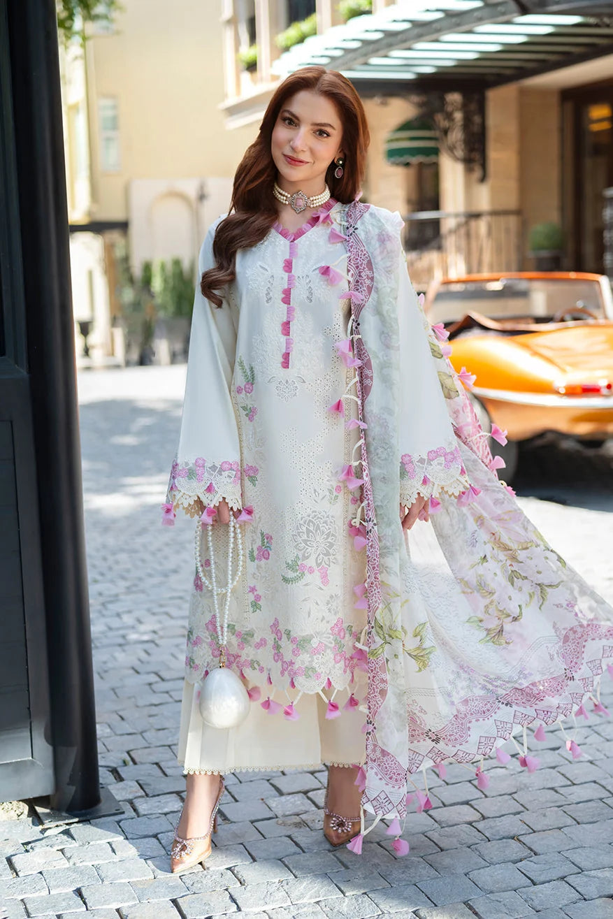 Polished Chikankari Embroidered Lawn 3-Piece Suit with Chiffon Printed Dupatta – 5308