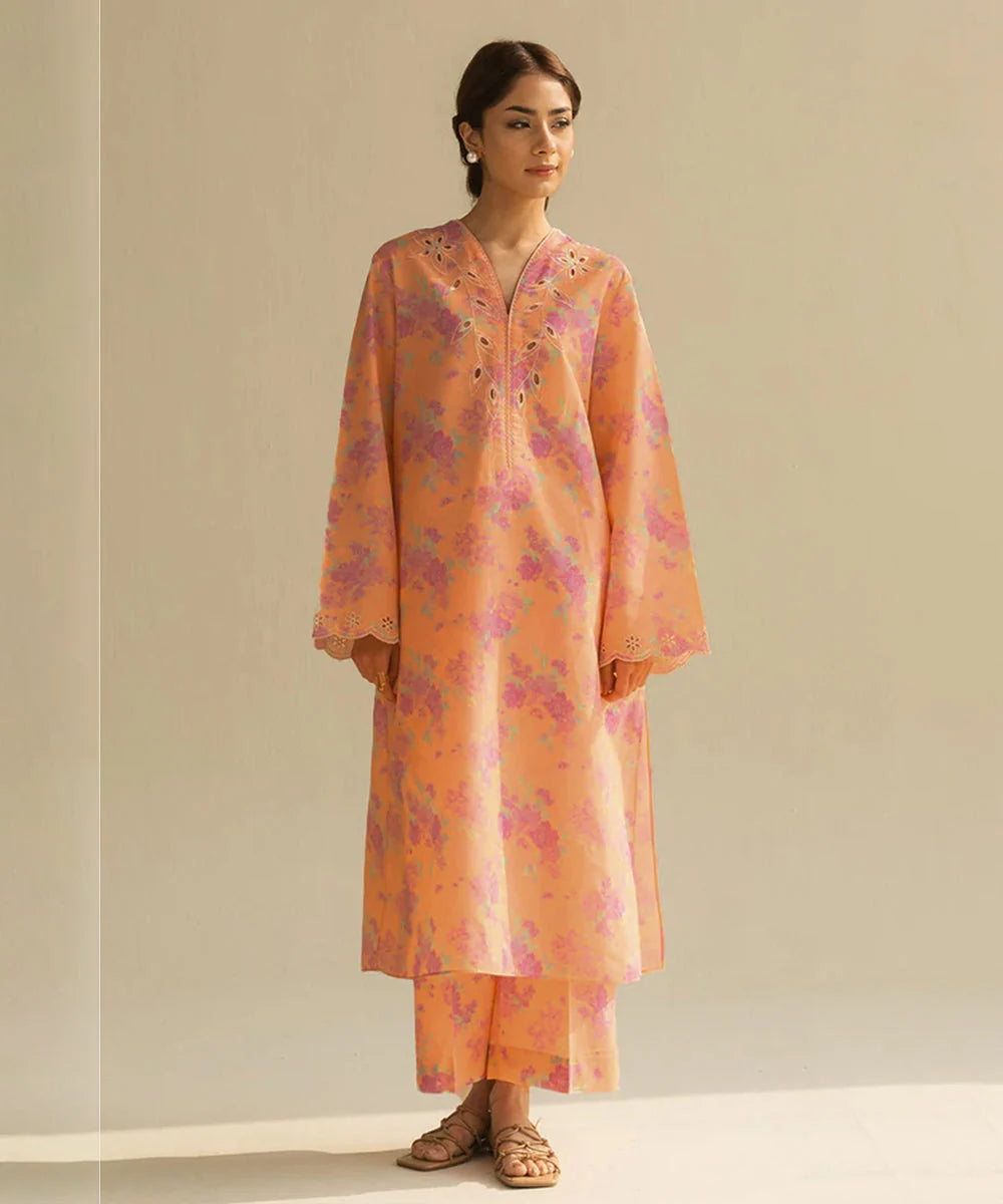 Lawn Printed 2-Piece Unstitched Suit 1540 – Shirt & Trouser Set for Everyday Wear