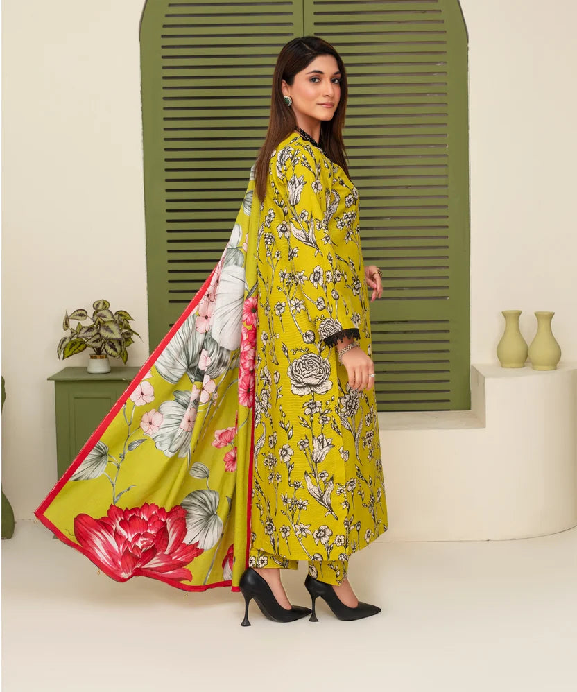 Khaddar Unstitched Suit with All-Over Digital Print | 902
