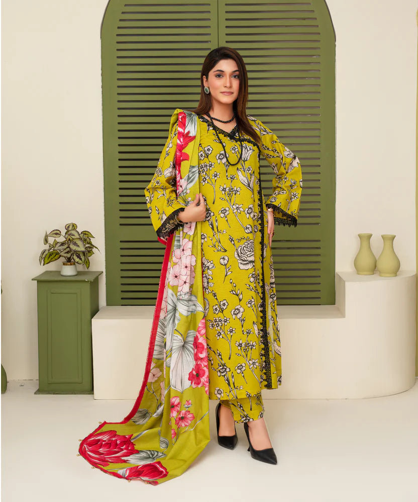 Khaddar Unstitched Suit with All-Over Digital Print | 902