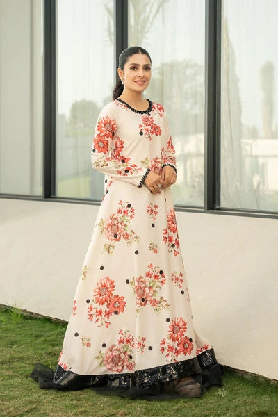 Silk 2-Piece Digitally Printed Suit 853 – Two-Piece Silk Set with All-Over Shirt Print