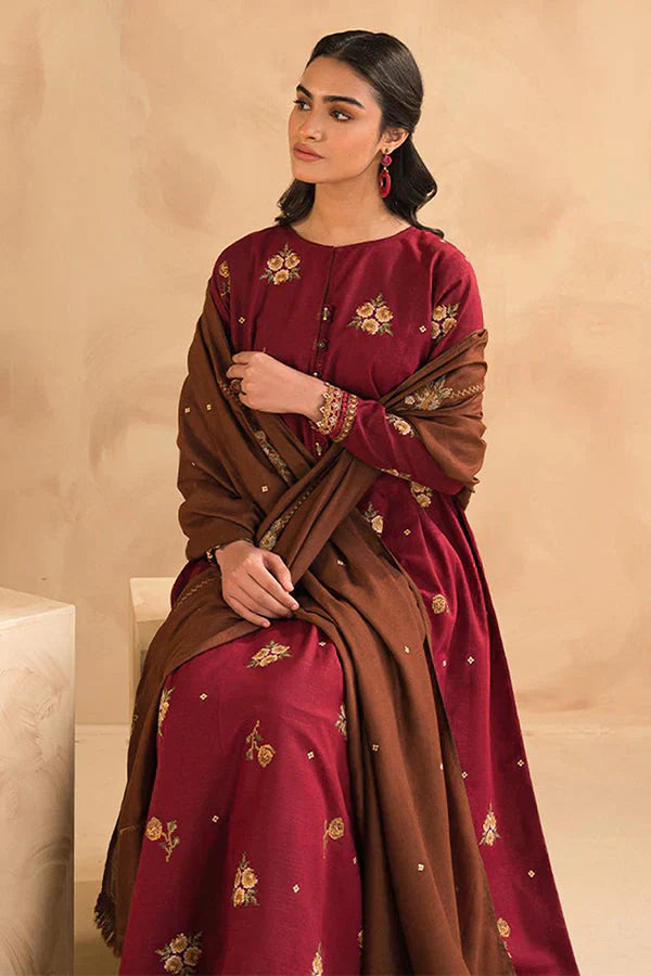 Pure Embroidered Lawn 3-Piece Suit with Lawn Embroidered Dupatta – 5179