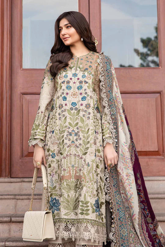 Radiant Sequence Embroidered Lawn 3-Piece Suit with Digital Printed Jacquard Dupatta – 5160