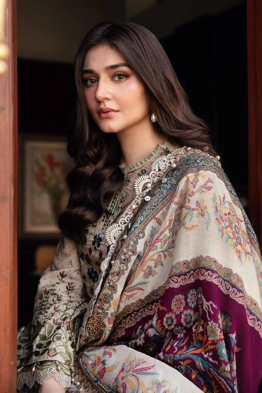 Radiant Sequence Embroidered Lawn 3-Piece Suit with Digital Printed Jacquard Dupatta – 5160