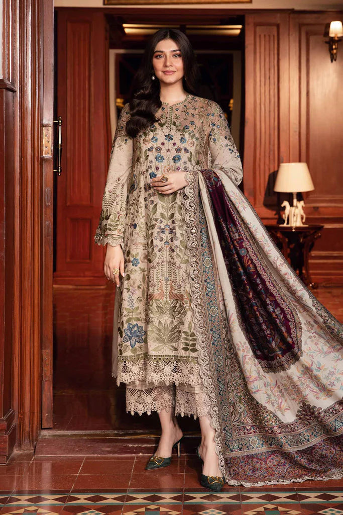 Radiant Sequence Embroidered Lawn 3-Piece Suit with Digital Printed Jacquard Dupatta – 5160