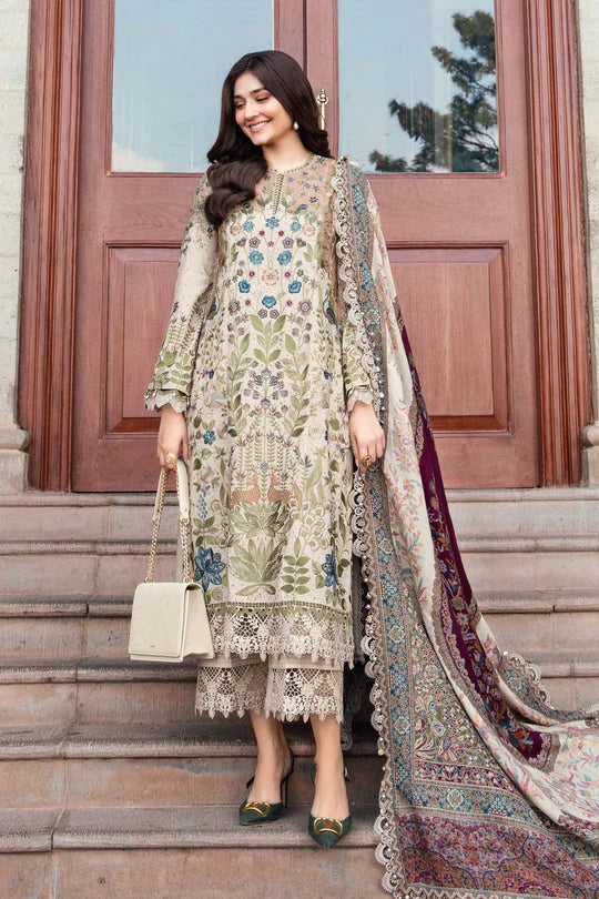 Radiant Sequence Embroidered Lawn 3-Piece Suit with Digital Printed Jacquard Dupatta – 5160