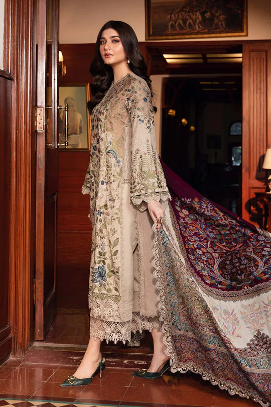 Radiant Sequence Embroidered Lawn 3-Piece Suit with Digital Printed Jacquard Dupatta – 5160