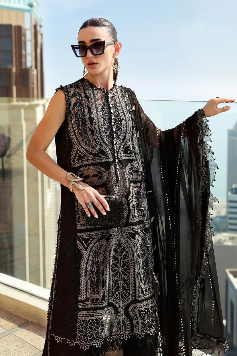 Majestic Chikankari Embroidered Lawn 3-Piece Suit with Chiffon Embroidered Dupatta – 5331
