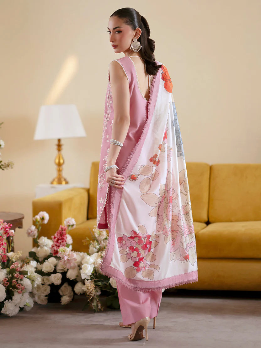 Resplendent Embroidered Lawn 3-Piece Suit with Chiffon Digital Printed Dupatta – 5224