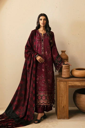 Classic Embroidered Lawn 3-Piece Suit with Digital Printed Jacquard Dupatta – 5149