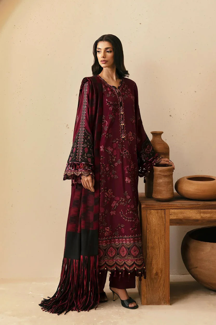 Classic Embroidered Lawn 3-Piece Suit with Digital Printed Jacquard Dupatta – 5149
