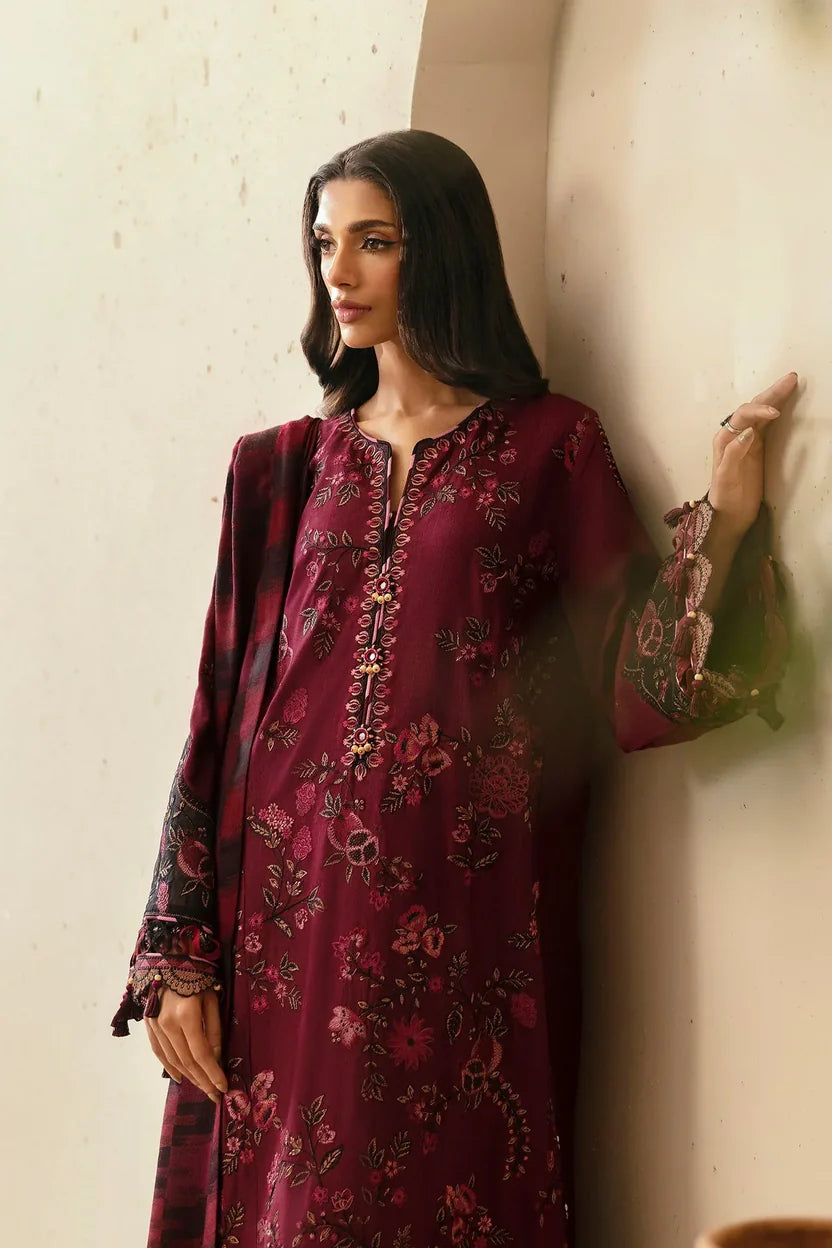 Classic Embroidered Lawn 3-Piece Suit with Digital Printed Jacquard Dupatta – 5149