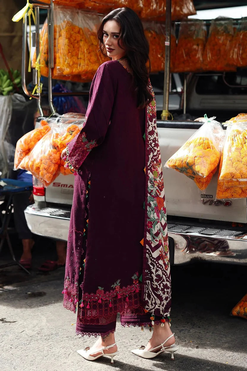 Charming Embroidered Lawn 3-Piece Suit with Digital Printed Jacquard Dupatta – 5059