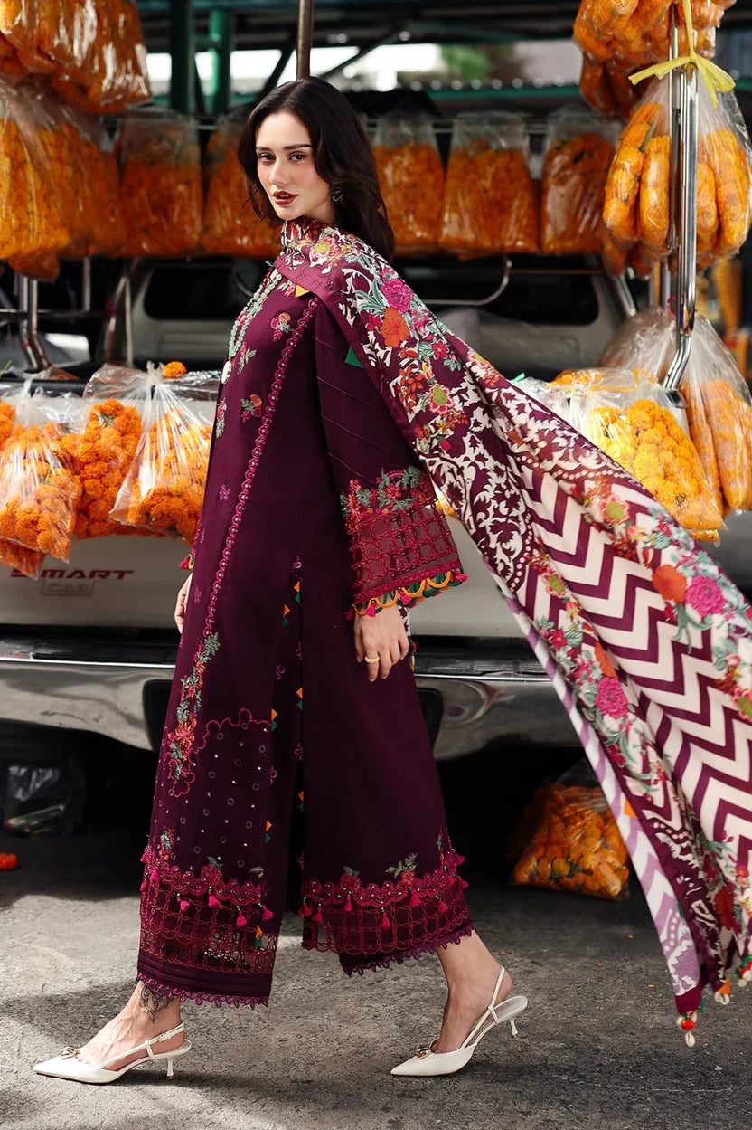 Charming Embroidered Lawn 3-Piece Suit with Digital Printed Jacquard Dupatta – 5059