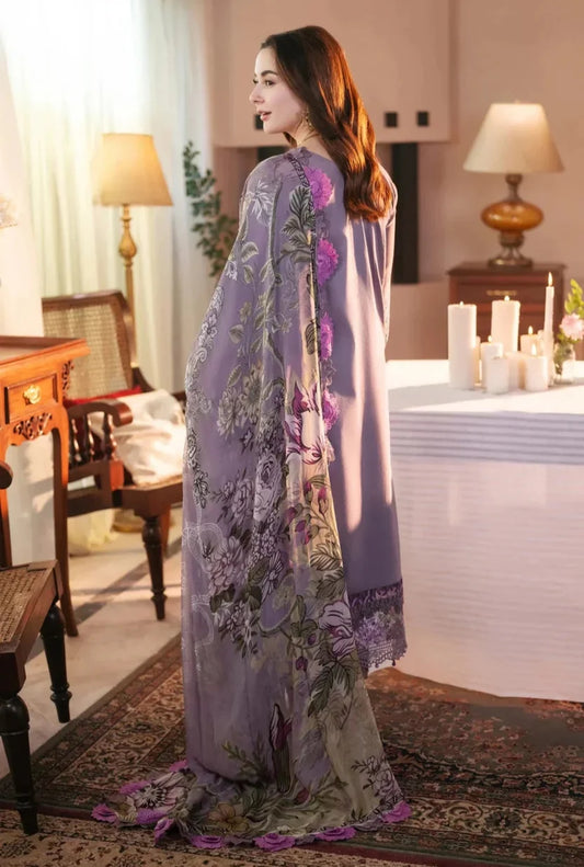 Delicate Chikankari Embroidered Lawn 3-Piece Suit with Digital Printed Jacquard Dupatta – 5189
