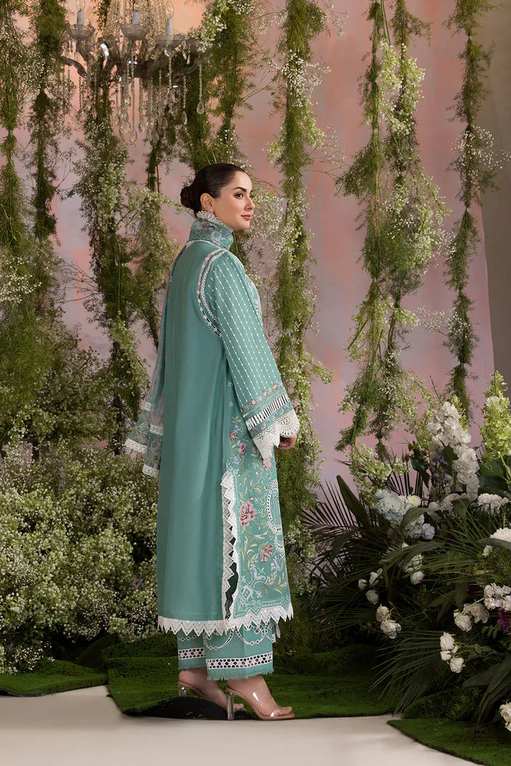 Ethereal Embroidered Lawn 3-Piece Suit with Organza Digital Printed Dupatta – 5193