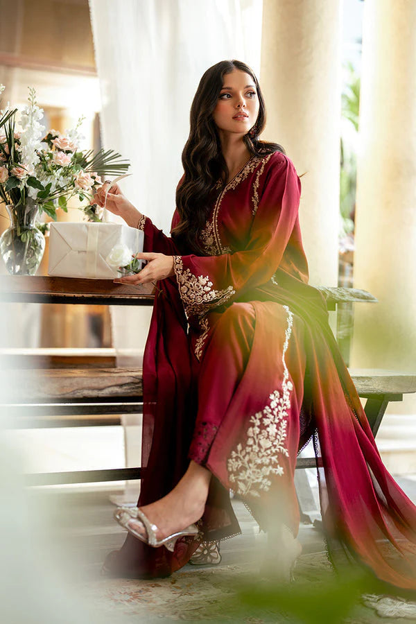 Whimsical Embroidered Lawn 3-Piece Suit with Cotton Net Viscose Dupatta – 5165