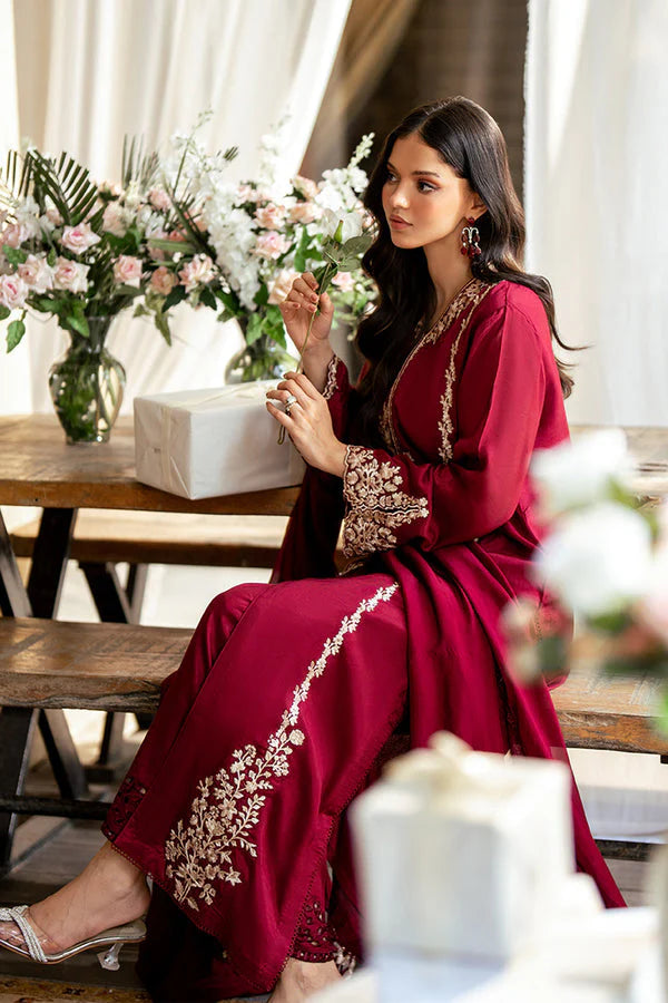 Whimsical Embroidered Lawn 3-Piece Suit with Cotton Net Viscose Dupatta – 5165