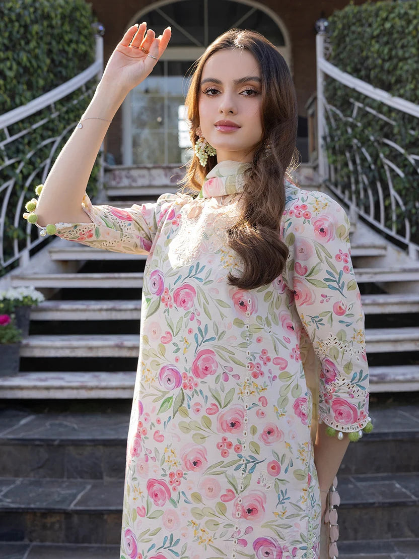 Khaddar Printed 3 Piece Unstitched Suit with Patch Detailing | 926