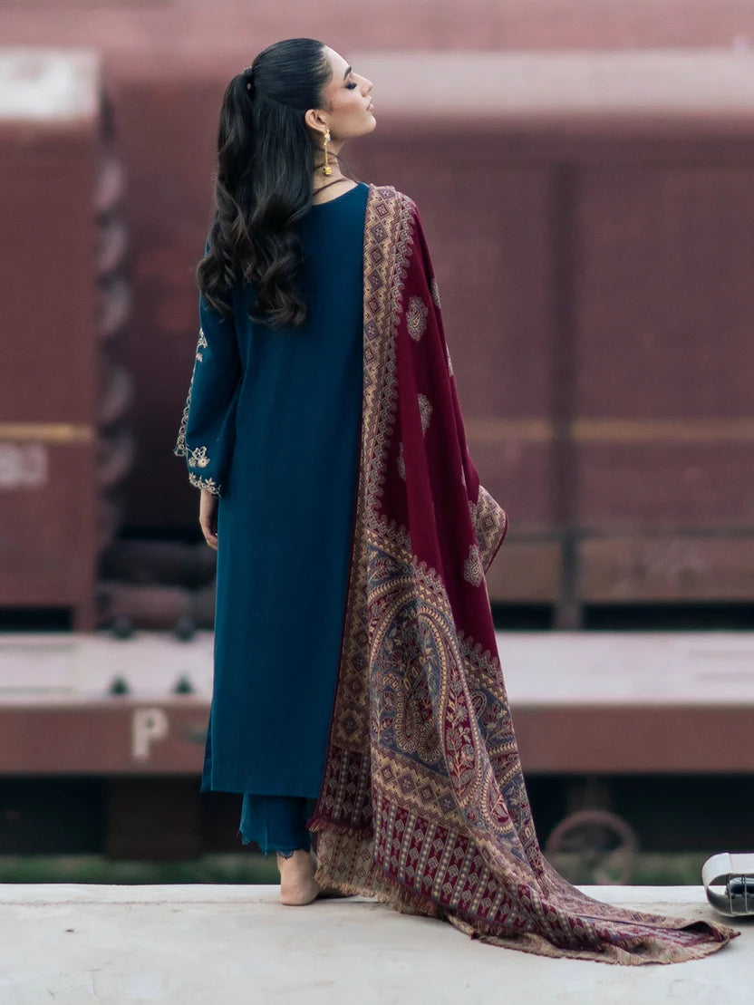 Regal Chikankari Embroidered Lawn 3-Piece Suit with Digital Printed Jacquard Dupatta – 5217