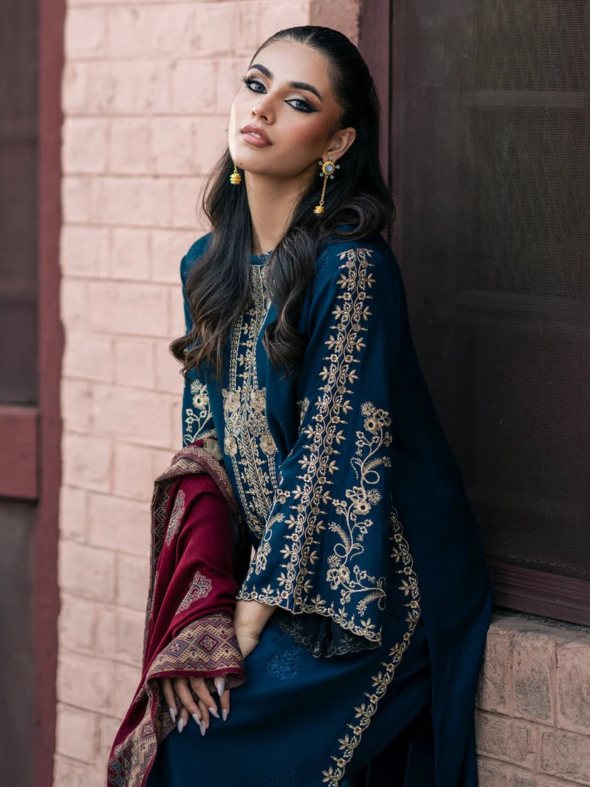 Regal Chikankari Embroidered Lawn 3-Piece Suit with Digital Printed Jacquard Dupatta – 5217
