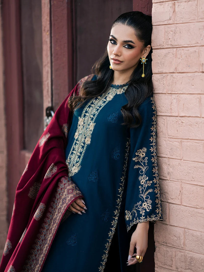 Regal Chikankari Embroidered Lawn 3-Piece Suit with Digital Printed Jacquard Dupatta – 5217