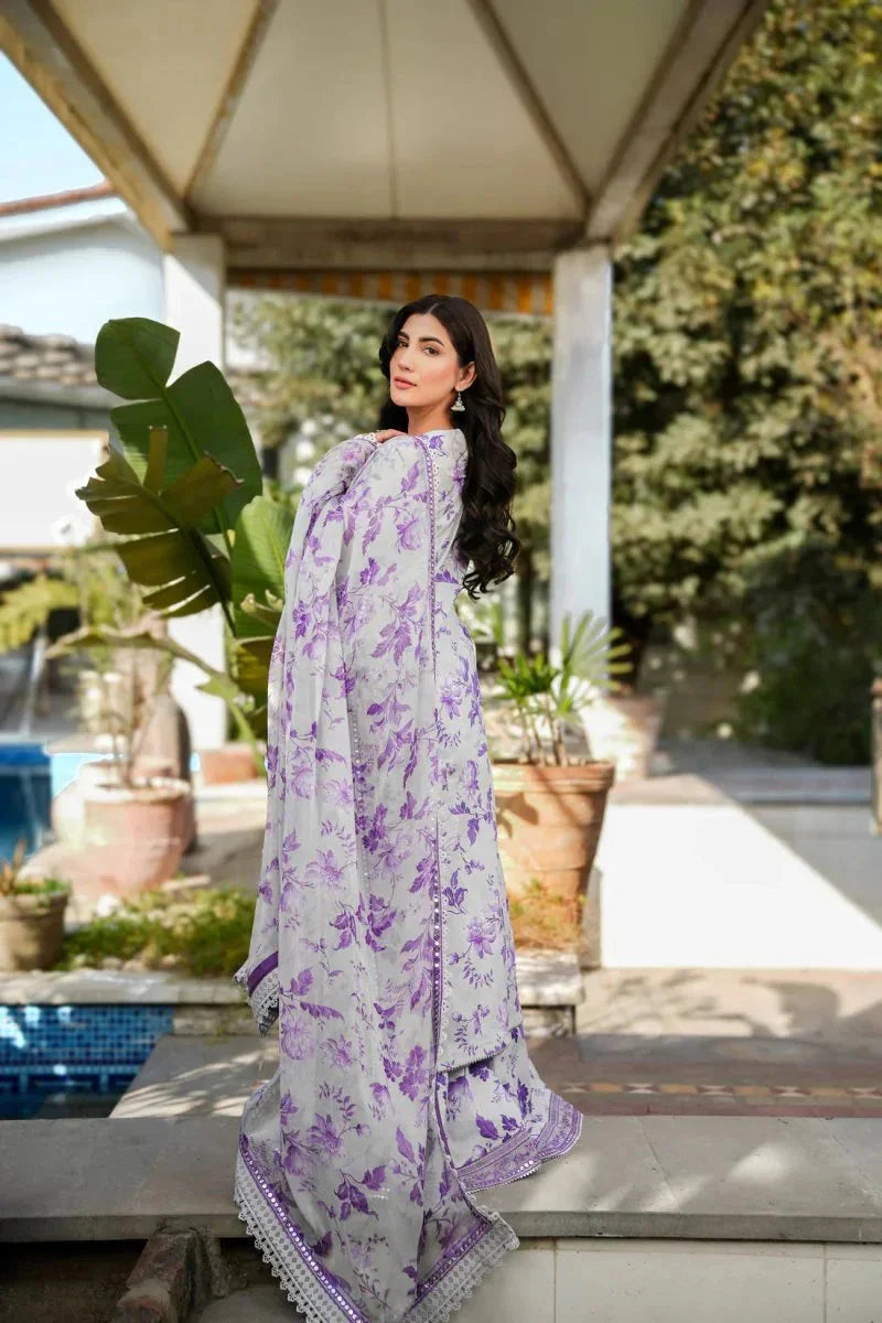 Karandi 3PC Embroidered Suit with Karandi Printed Dupatta — 1712