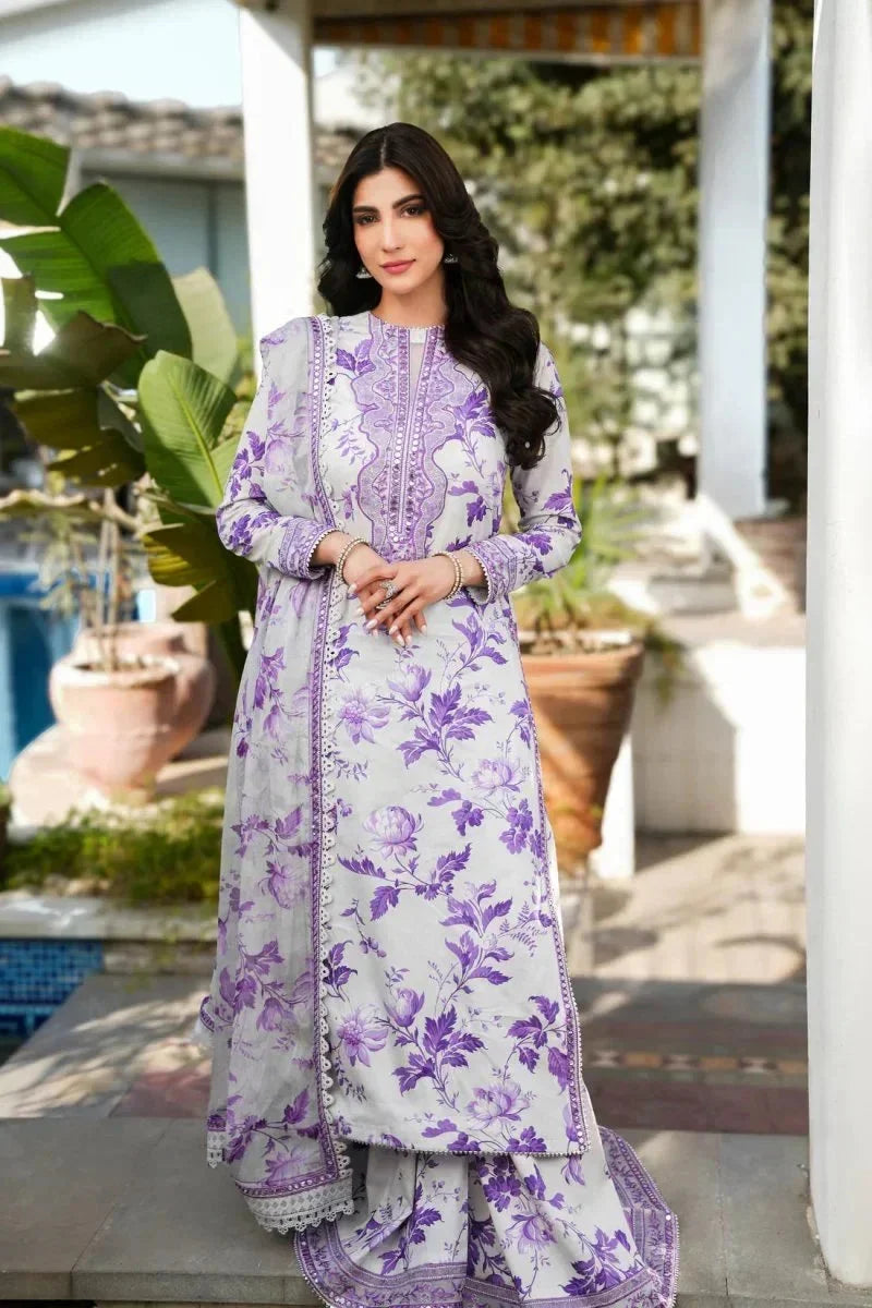 Karandi 3PC Embroidered Suit with Karandi Printed Dupatta — 1712