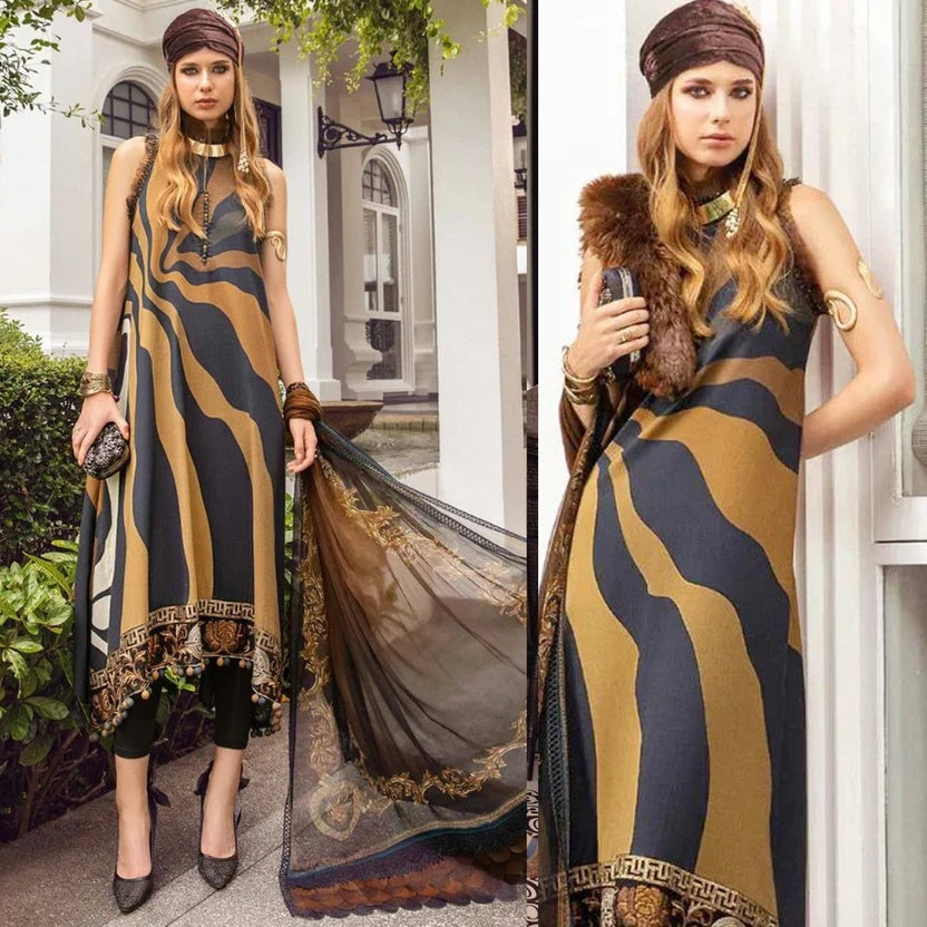 Lawn Unstitched 3-Piece Set 774 – Printed Shirt with Voile Dupatta & Matching Trouser