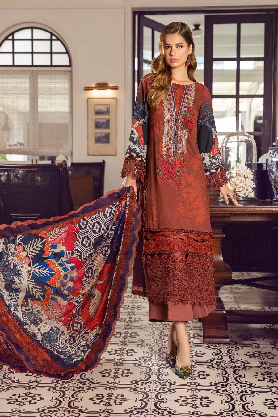 Unstitched Lawn 3-Piece Suit 778 – Printed Shirt, Dupatta & Trouser | Everyday Elegance Collection