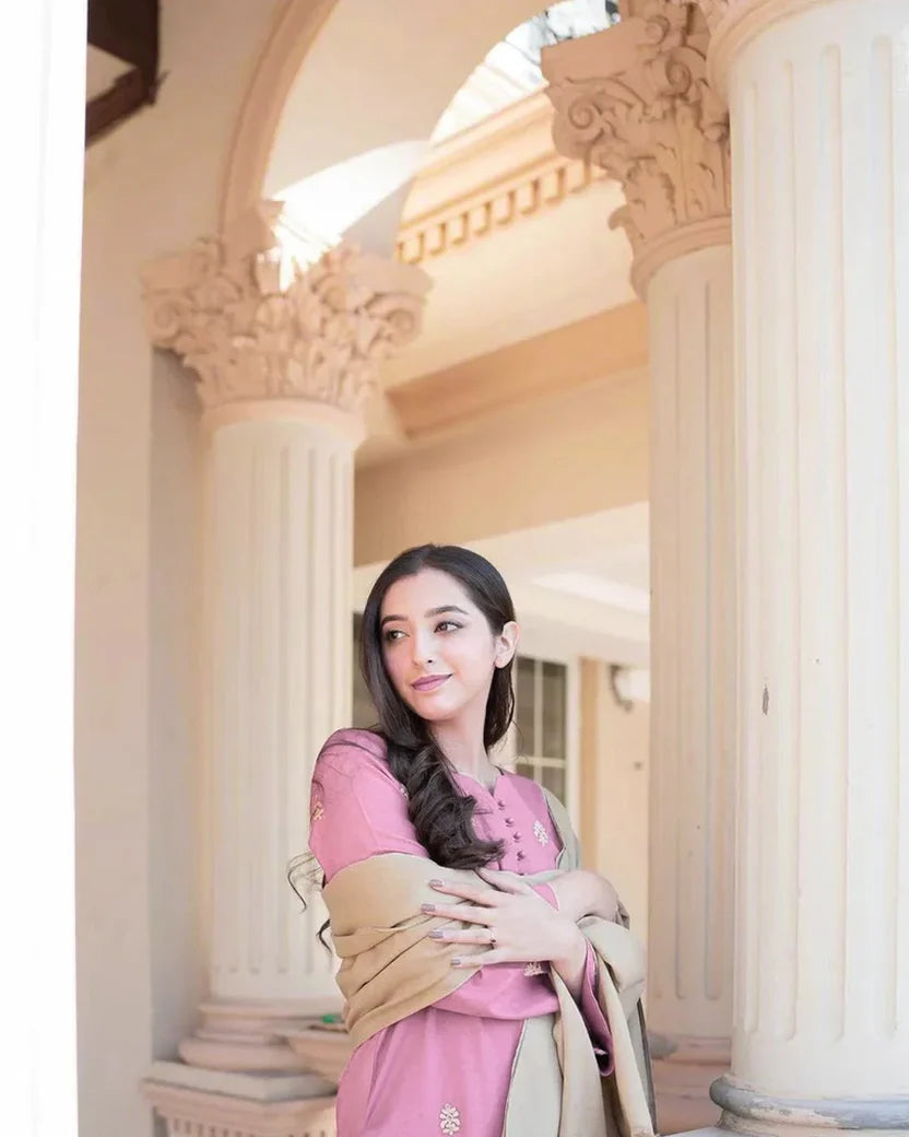 Dhanak 3-Piece Embroidered Suit 1298 with Swati Wool Shawl – Traditional Winter Wear