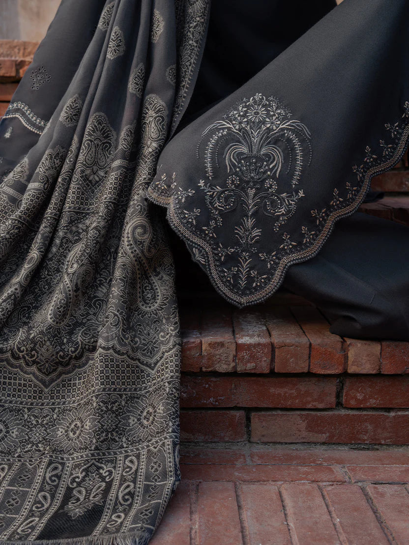 Serene Embroidered Lawn 3-Piece Suit with Digital Printed Jacquard Dupatta – 5050