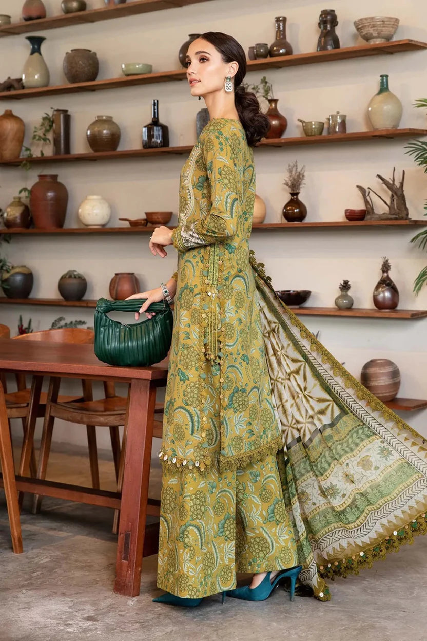 Winter Khaddar 3 Piece Suit with Organza Embroidered Detail | 925