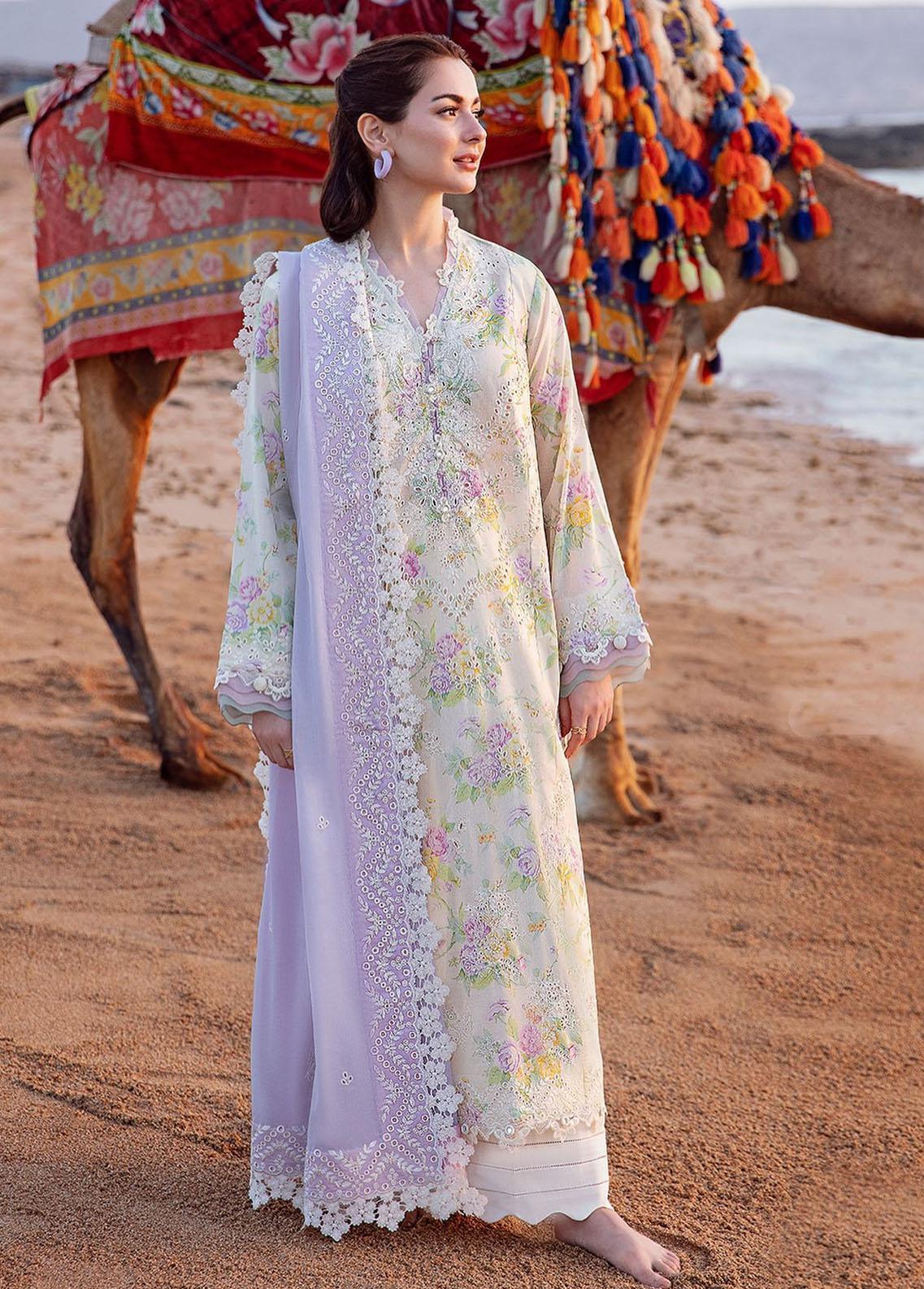 Khaddar Unstitched 3 Piece Suit with Organza Patch Work | 929