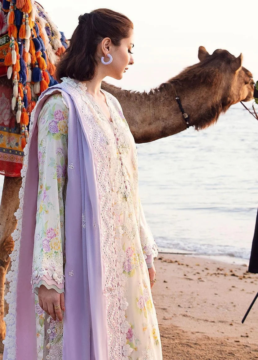 Khaddar Unstitched 3 Piece Suit with Organza Patch Work | 929